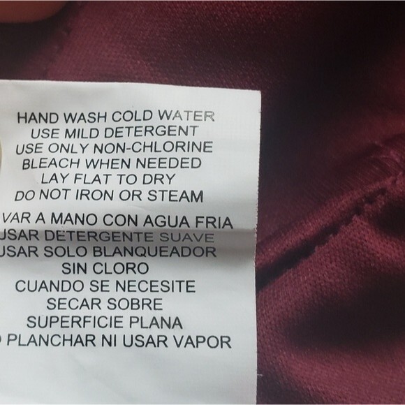 SPEECHLESS Burgundy Eyelet LS Mini Dress - XXS - Picture 7 of 9